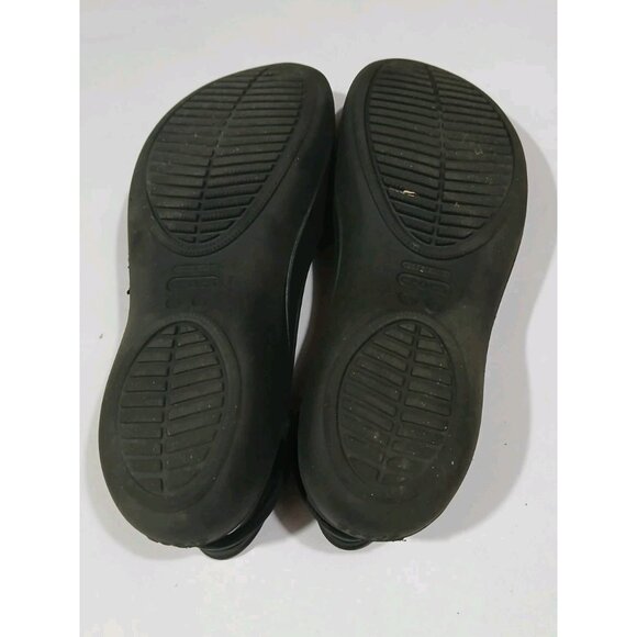 Crocs Kadee Sling Back Ballet Flats Size 6 Black Laser Cut Rubber Light - Picture 6 of 8